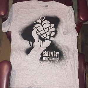 GREEN DAY - AMERICAN IDIOT MENS XL GREY T SHIRT